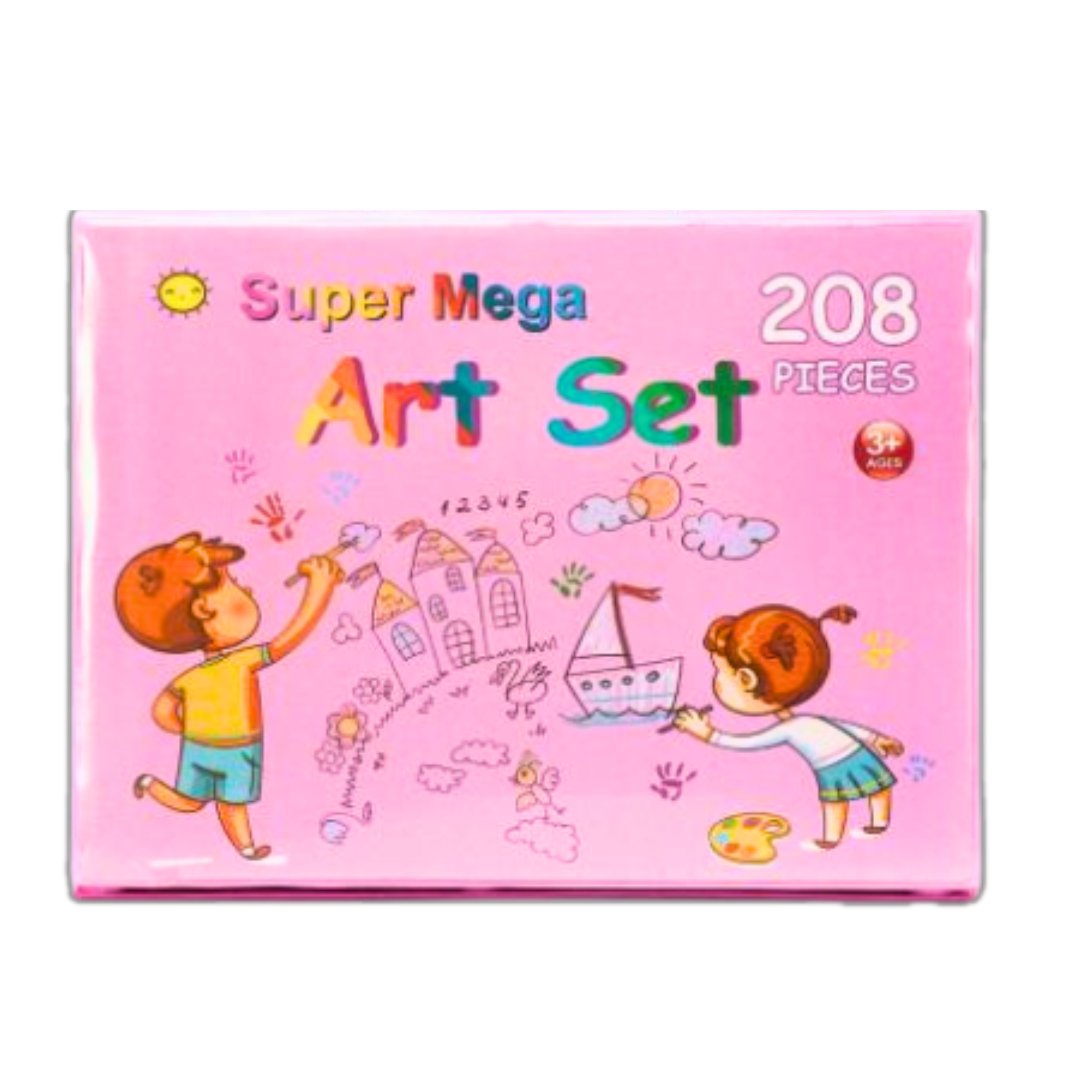 Watercolor Drawing & Painting Tools Kit for Kids - Creative Art Supplies Box of 208 Coloring Pcs - Fun Learning Store