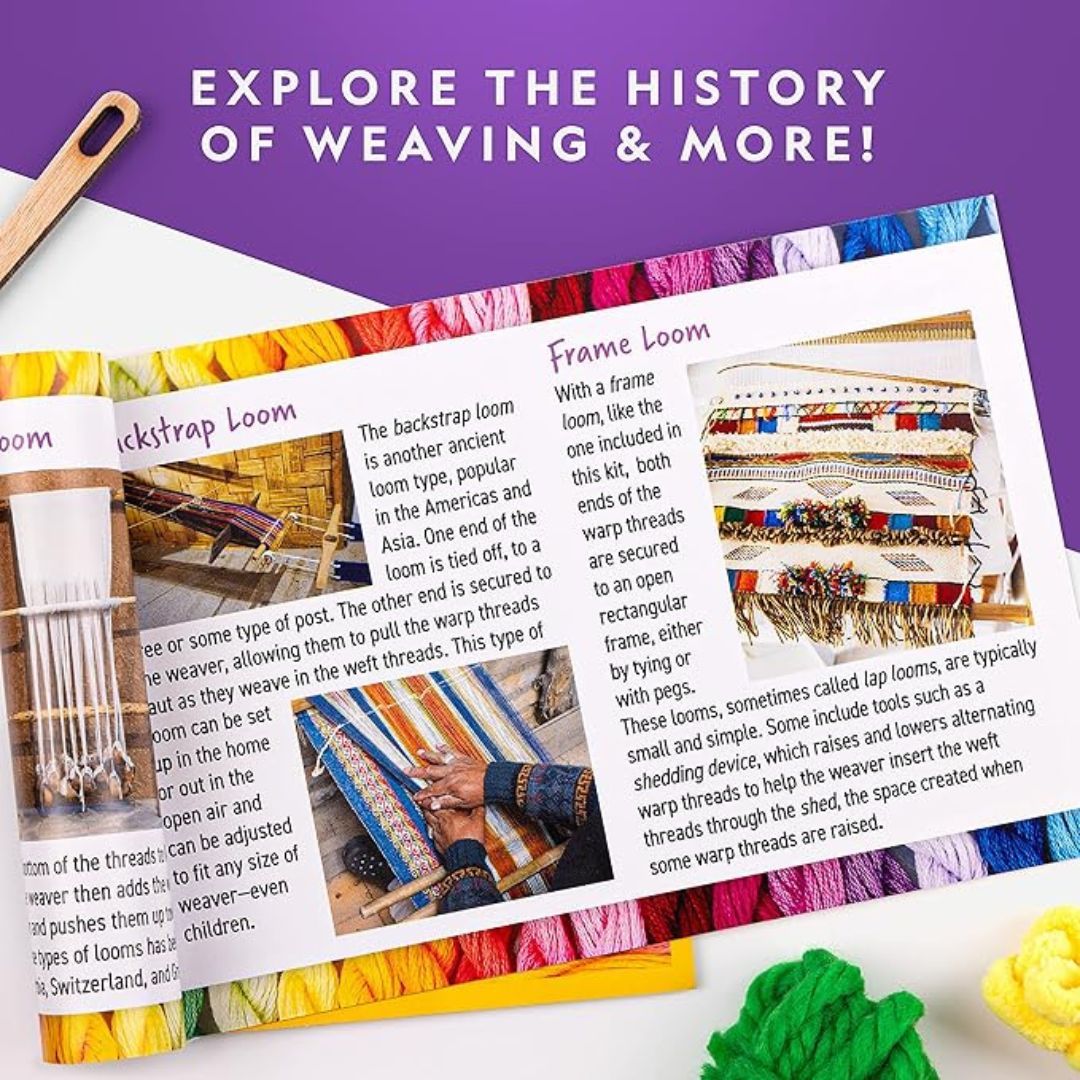 Weaving Loom Craft Kit – Weave, Learn & Create Stunning Textile Art! - Fun Learning Store