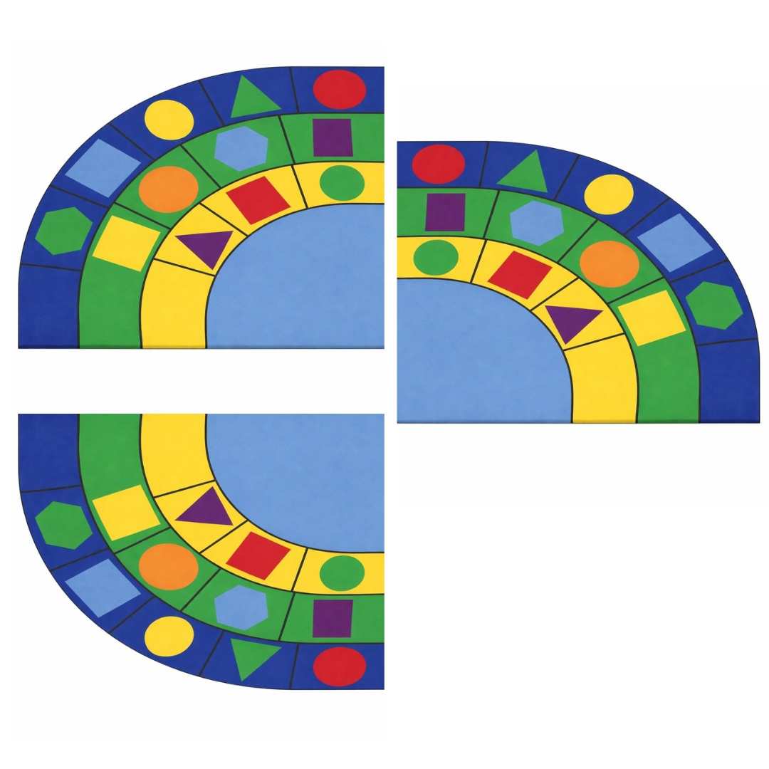 Wedge Geometric Shapes Carpet – A Fun Angle on Learning! - Fun Learning Store