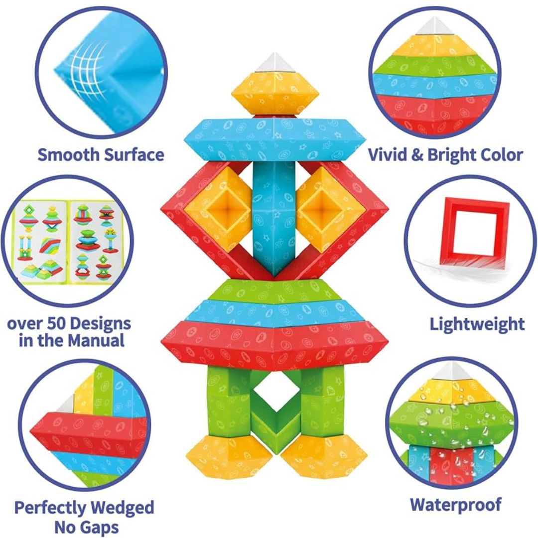 WEDGITS Building Blocks – 30 Pcs | Educational & Creative Learning Toy for Kids - Fun Learning Store