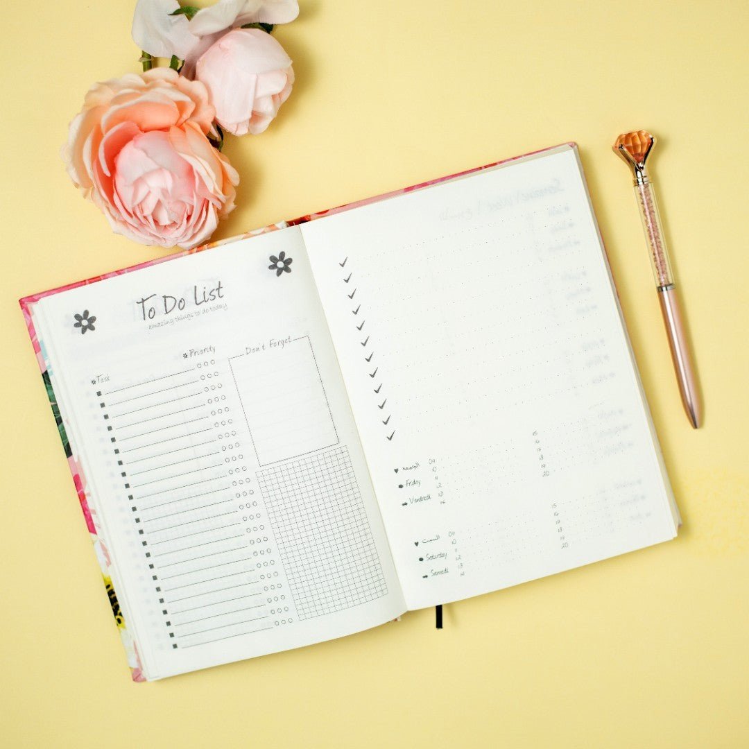 Weekly Planner with Floral Design – Bloom into Productivity and Success - Fun Learning Store