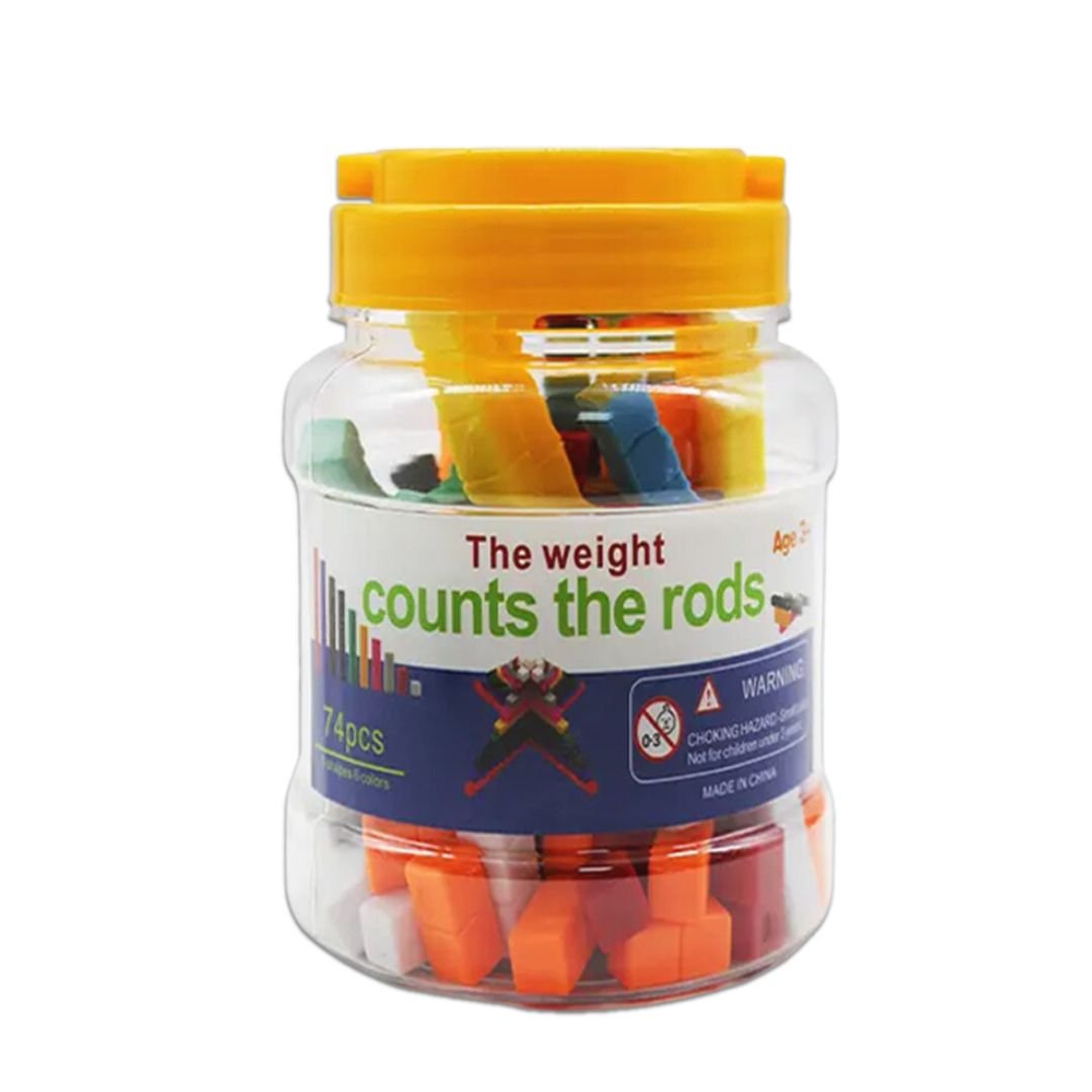 Weight and Count the Rods - STEM Education Toy - 74 Pcs - Fun Learning Store