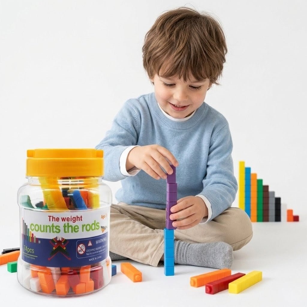 Weight and Count the Rods - STEM Education Toy - 74 Pcs - Fun Learning Store