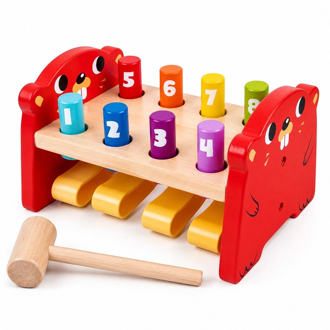 Whack-a-Mole Wooden Hammer Game - 12+ Months - Fun Learning Store