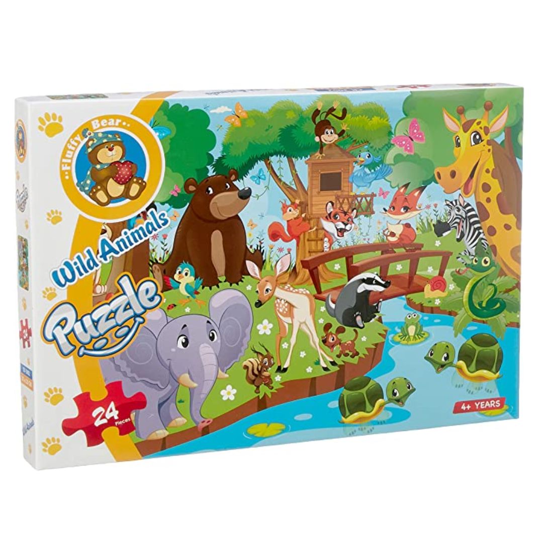 Wild Animals Puzzle For Kids - 24 PCS - Fun Learning Store