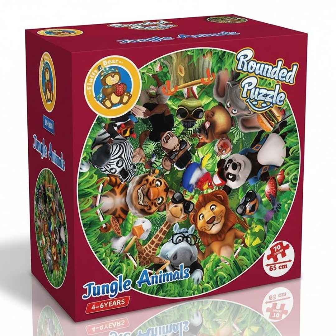 Wild Animals Puzzle – Jumbo Pieces for Collaborative Fun and Learning - Fun Learning Store