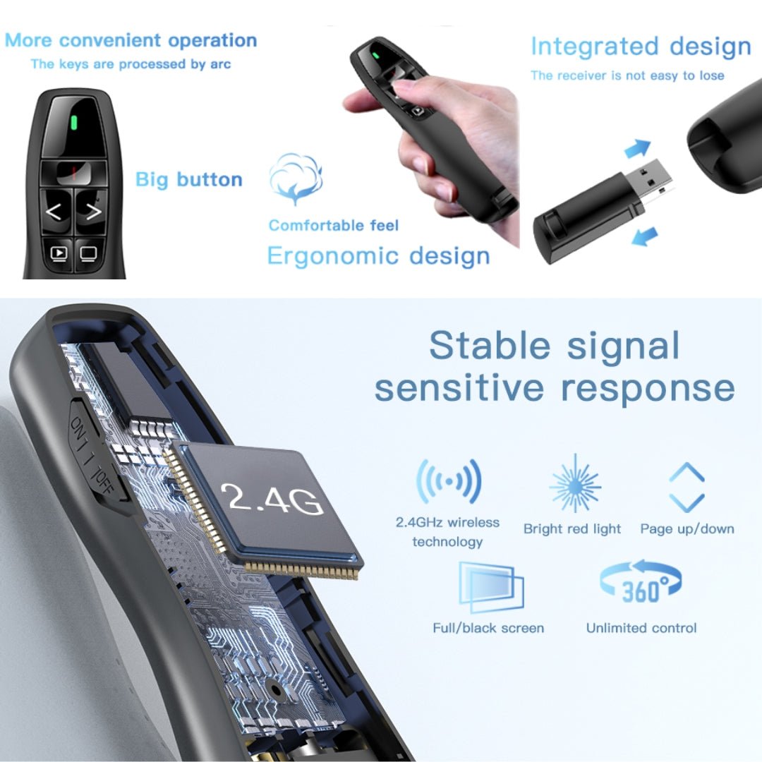 Wireless Presentation Clicker Remote for Teachers – PPT & PowerPoint Laser Pointer - Fun Learning Store
