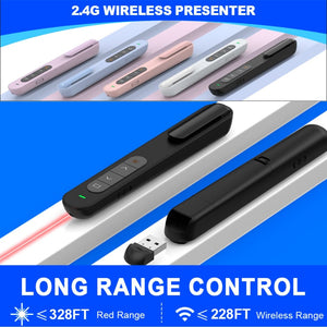 Wireless Presenter with Red Laser – 2.4G RF PPT Remote Control for Teachers & Professionals - Fun Learning Store
