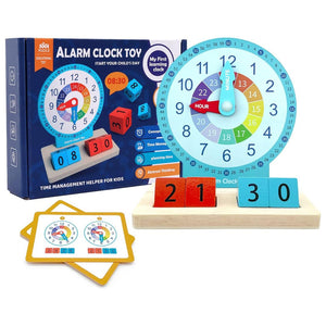 Wooden Alarm Clock – Educational Toy for Kids - Fun Learning Store