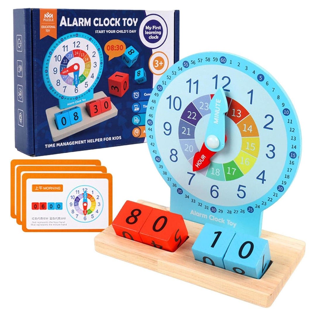 Wooden Alarm Clock – Educational Toy for Kids - Fun Learning Store