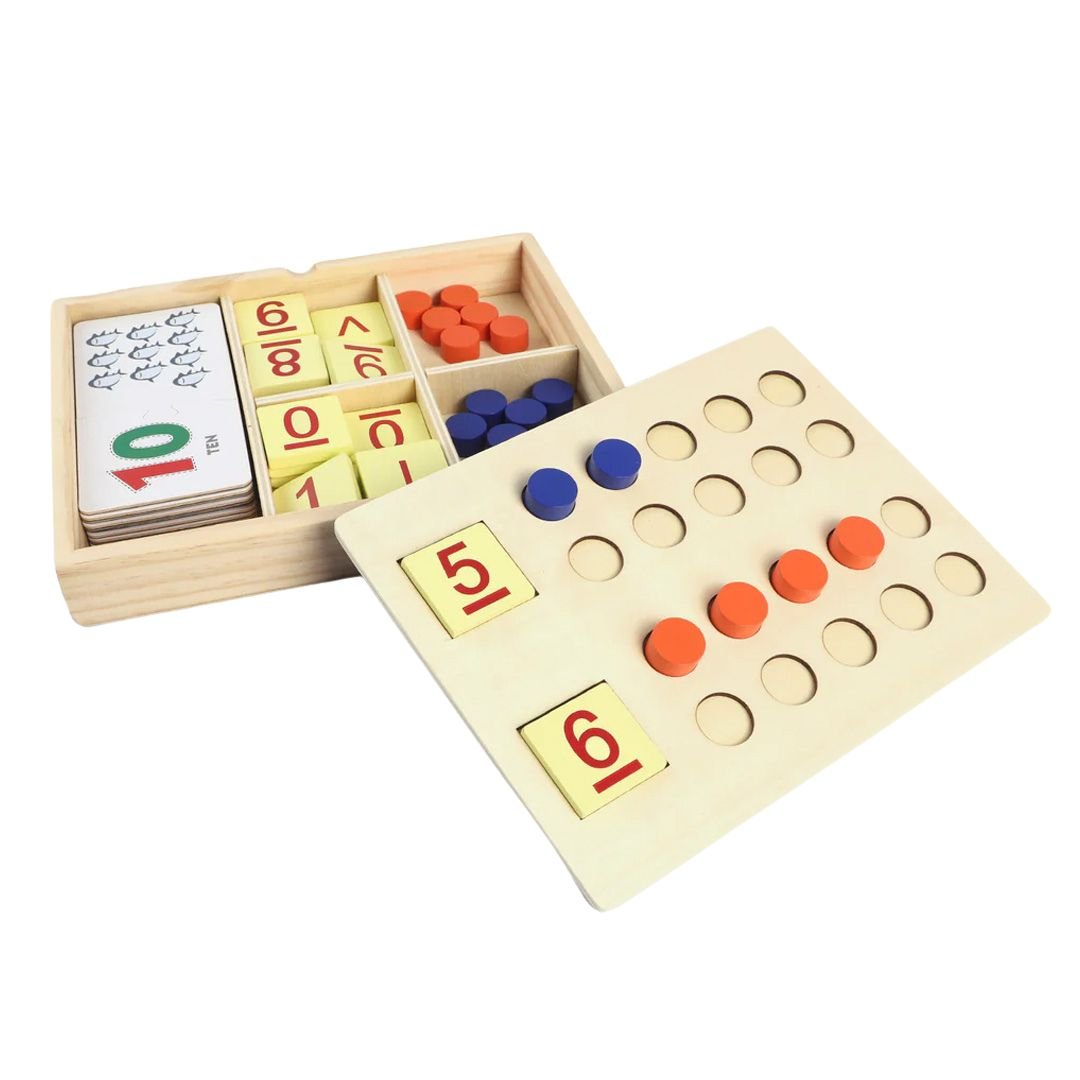 Wooden Arithmetic Paired Learning Box for Kids – Fun Educational Brain Teaser - Fun Learning Store