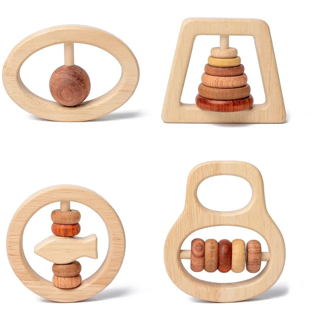 Wooden Baby Rattle – Sensory Toy for Infants and Toddlers - Fun Learning Store