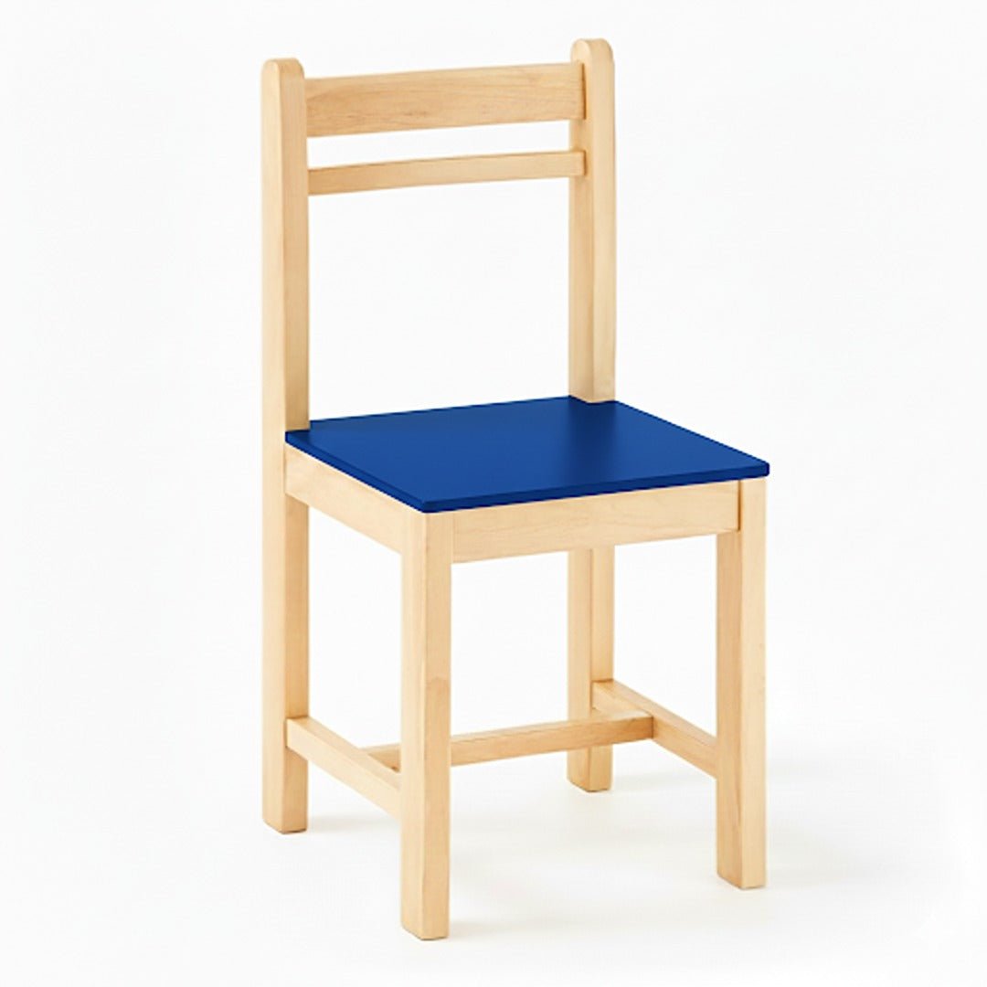 Wooden Children’s Chair Classic Plus Design – Bold Blue for Lively Learning Spaces - Fun Learning Store