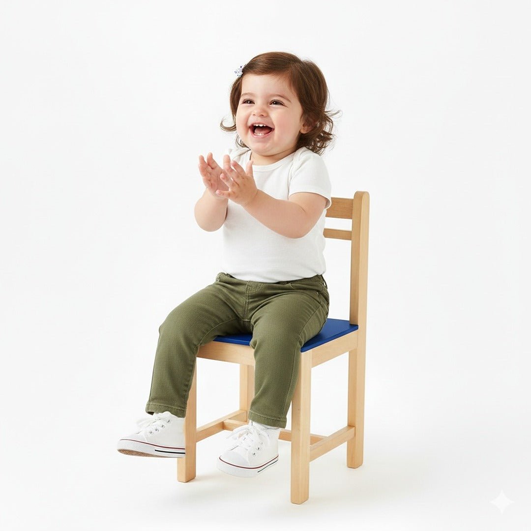 Wooden Children’s Chair Classic Plus Design – Bold Blue for Lively Learning Spaces - Fun Learning Store