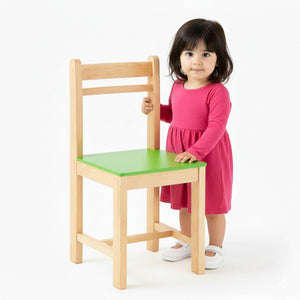 Wooden Children’s Chair Classic Plus Design – Vibrant Green for Lively Learning Spaces - Fun Learning Store
