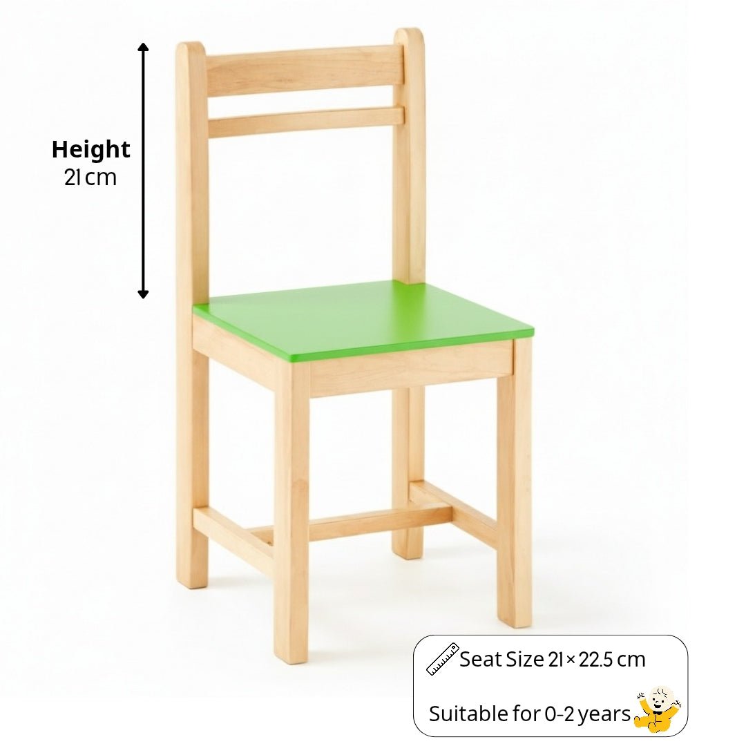 Wooden Children’s Chair Classic Plus Design – Vibrant Green for Lively Learning Spaces - Fun Learning Store