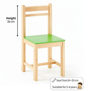 Wooden Children’s Chair Classic Plus Design – Vibrant Green for Lively Learning Spaces - Fun Learning Store