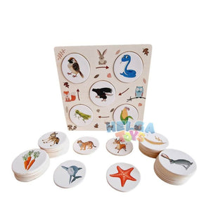 Wooden Food Chain Puzzle – Educational Animal Food Chain Learning Toy for Kids +4 Years - Fun Learning Store