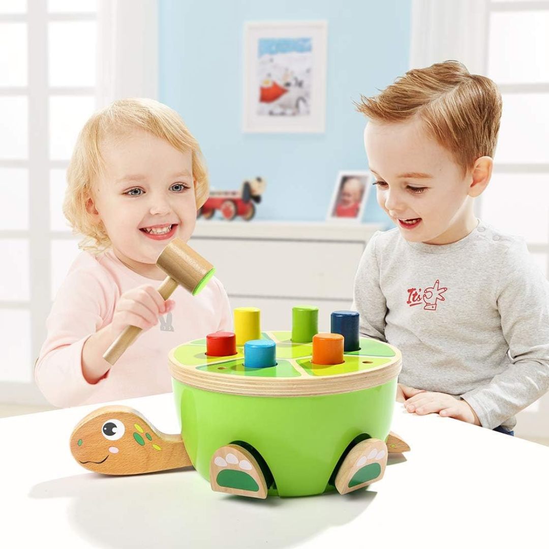Wooden Hammering Toy for Toddlers - Montessori Toy for Kids | Turtle D ...