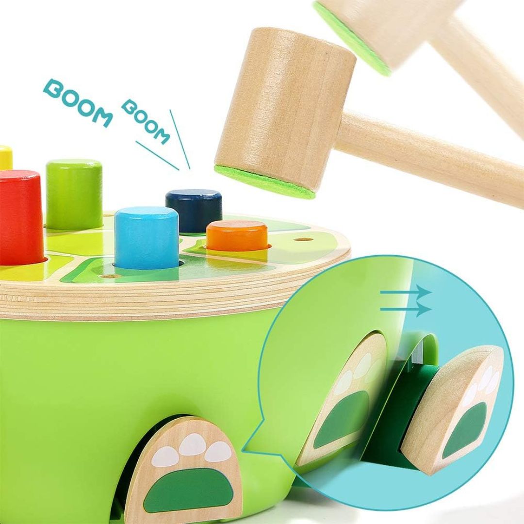Wooden Hammering Toy for Toddlers - Montessori Toy for Kids | Turtle D ...