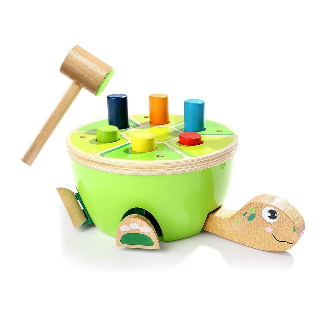 Wooden Hammering Toy for Toddlers - Montessori Toy for Kids | Turtle Design - Fun Learning Store