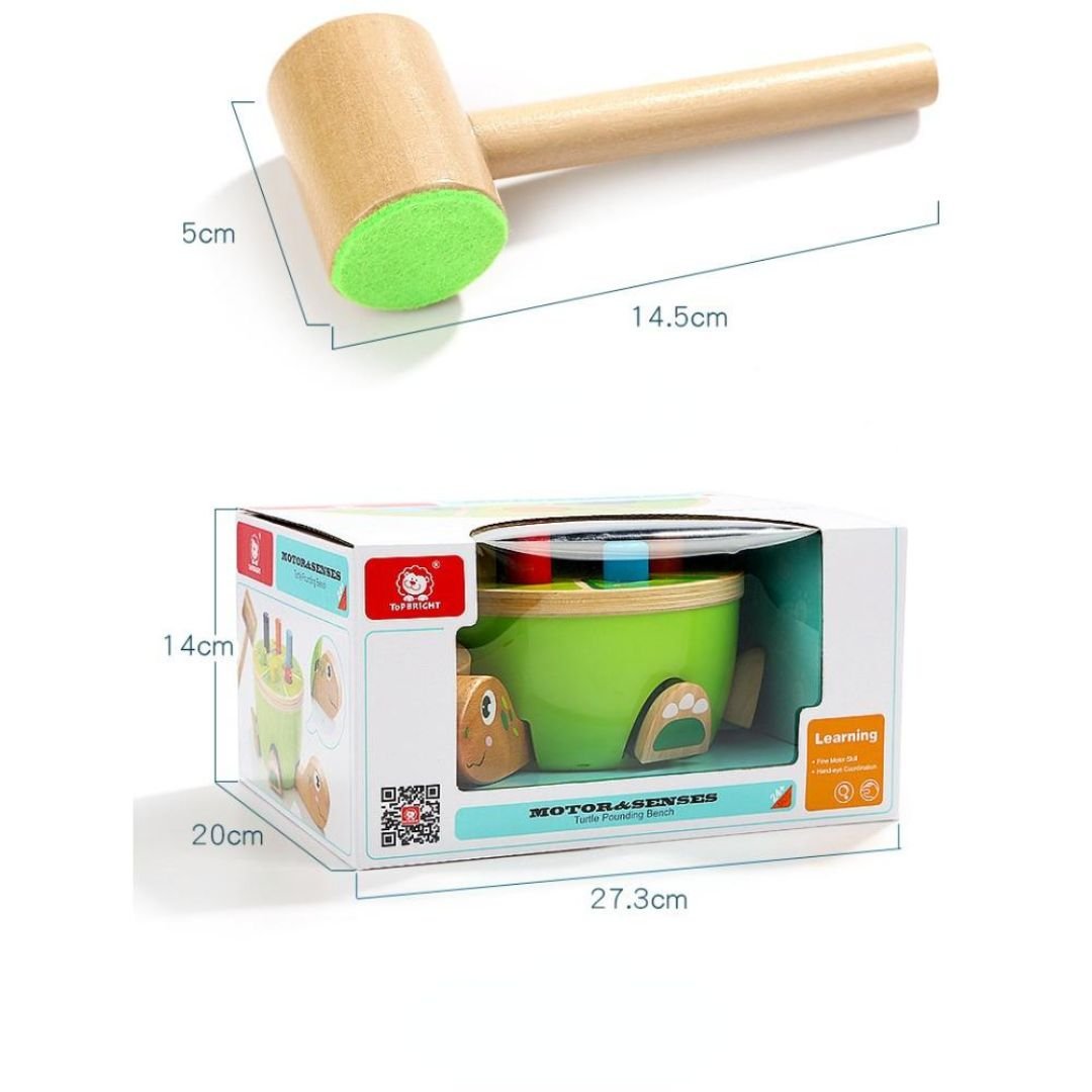 Wooden Hammering Toy for Toddlers - Montessori Toy for Kids | Turtle D ...