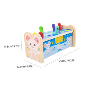 Wooden Hammering Toy | Mouse Hammer Toy +36 months - Fun Learning Store