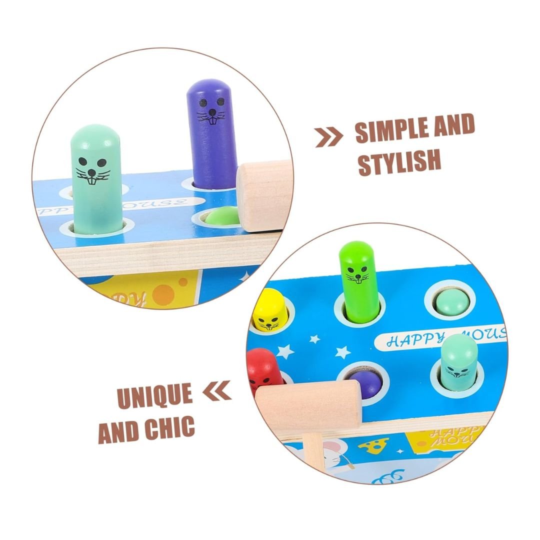 Wooden Hammering Toy | Mouse Hammer Toy +36 months - Fun Learning Store