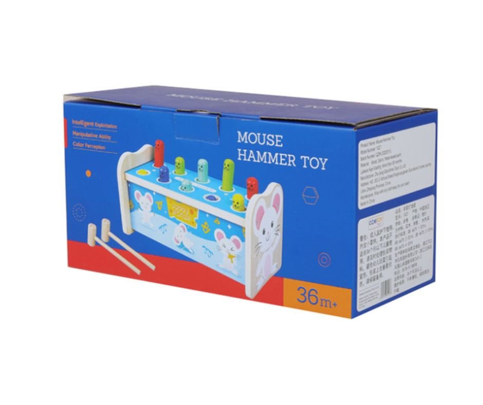 Wooden Hammering Toy | Mouse Hammer Toy - Fun Learning Store