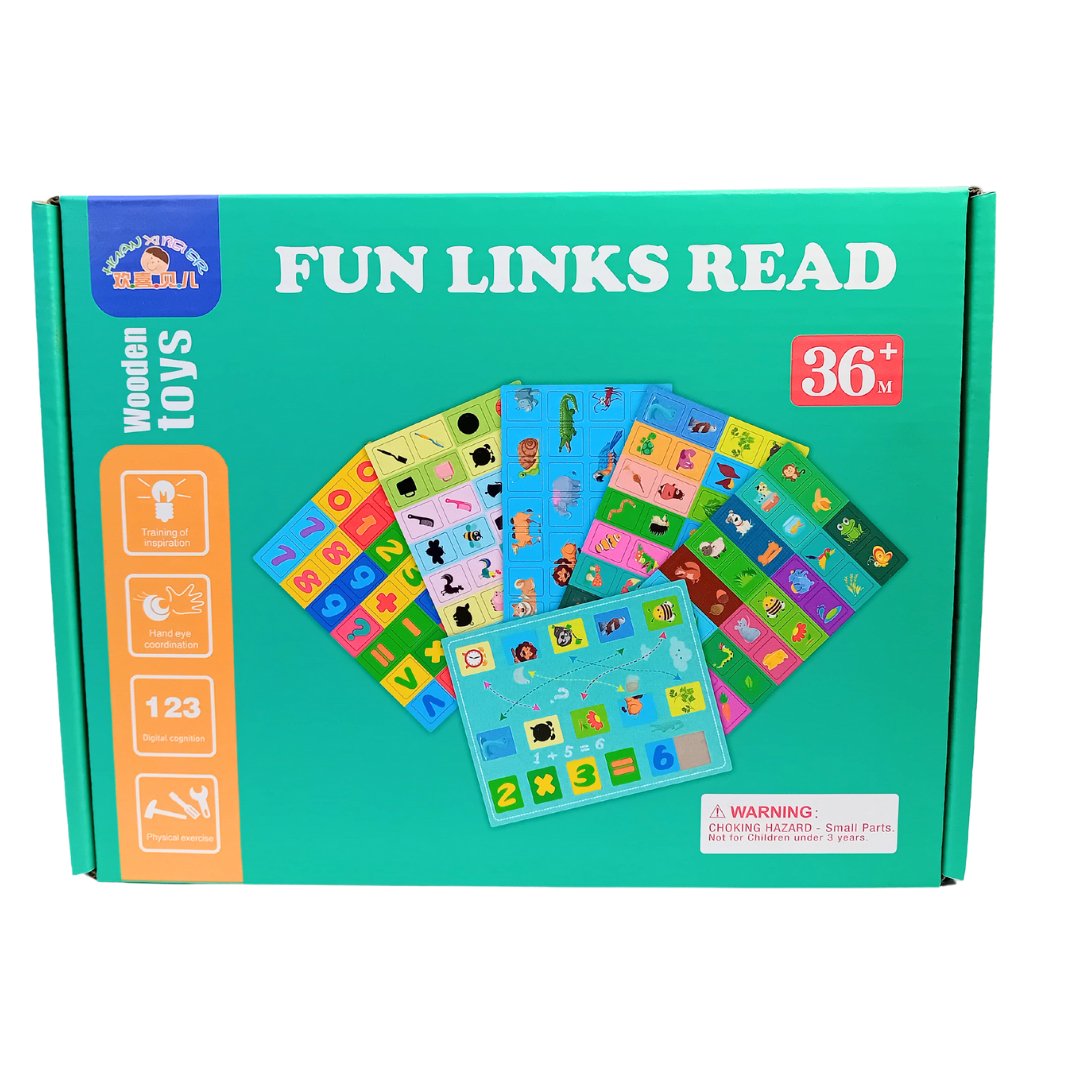 Wooden Link Blocks - Interactive Educational Toy for Kids - Fun Learning Store