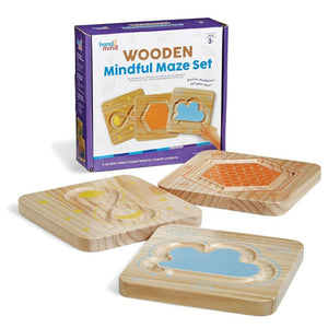 Wooden Mindful Maze Set: Trace, Breathe, and Find Your Inner Calm! - Fun Learning Store
