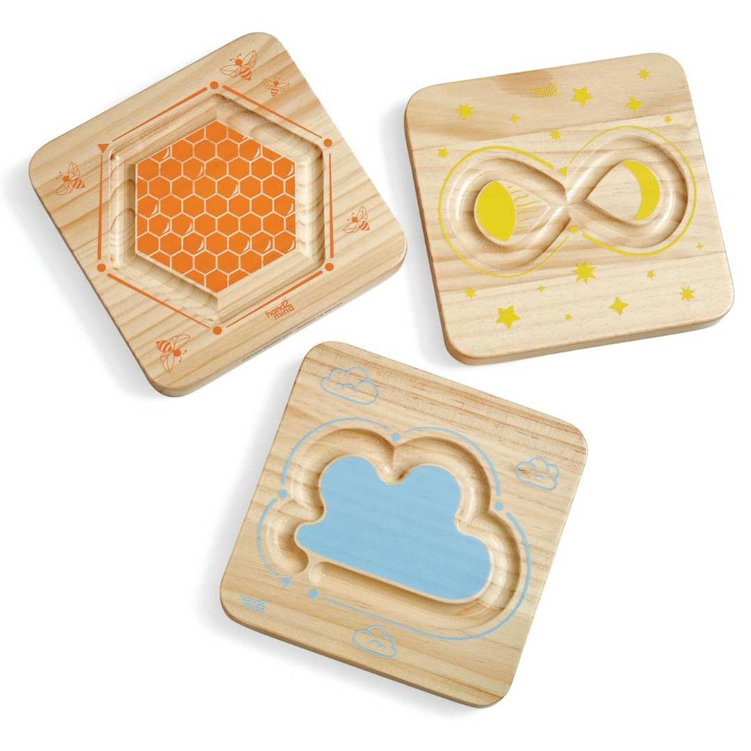 Wooden Mindful Maze Set: Trace, Breathe, and Find Your Inner Calm! - Fun Learning Store