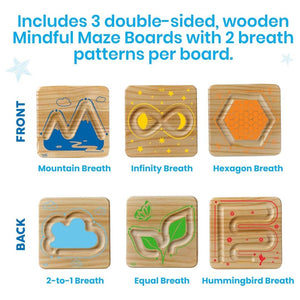 Wooden Mindful Maze Set: Trace, Breathe, and Find Your Inner Calm! - Fun Learning Store