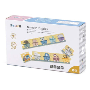 Wooden Number & Animal Train Puzzle - All-Aboard the Learning Express - Fun Learning Store