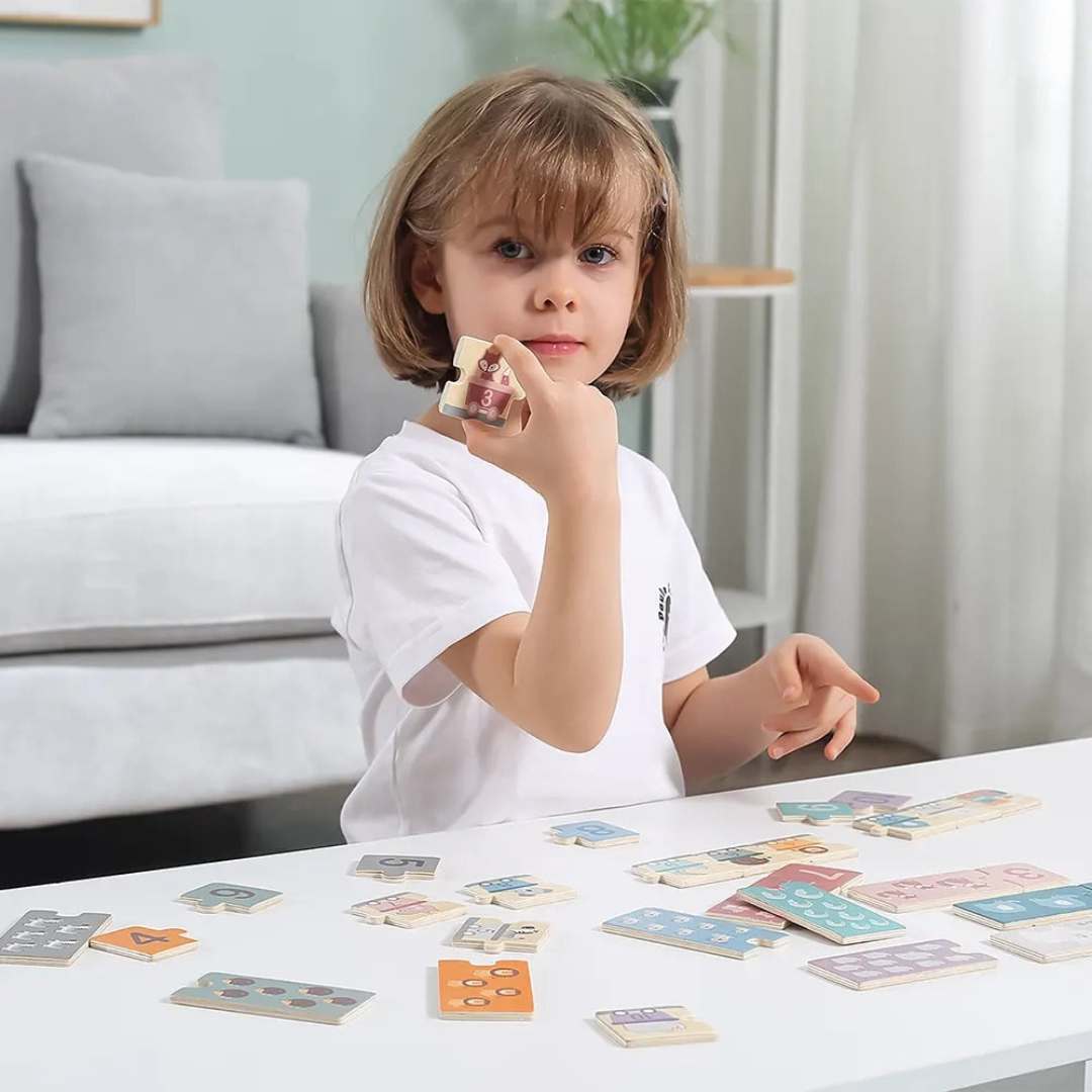 Wooden Number & Animal Train Puzzle - All-Aboard the Learning Express - Fun Learning Store