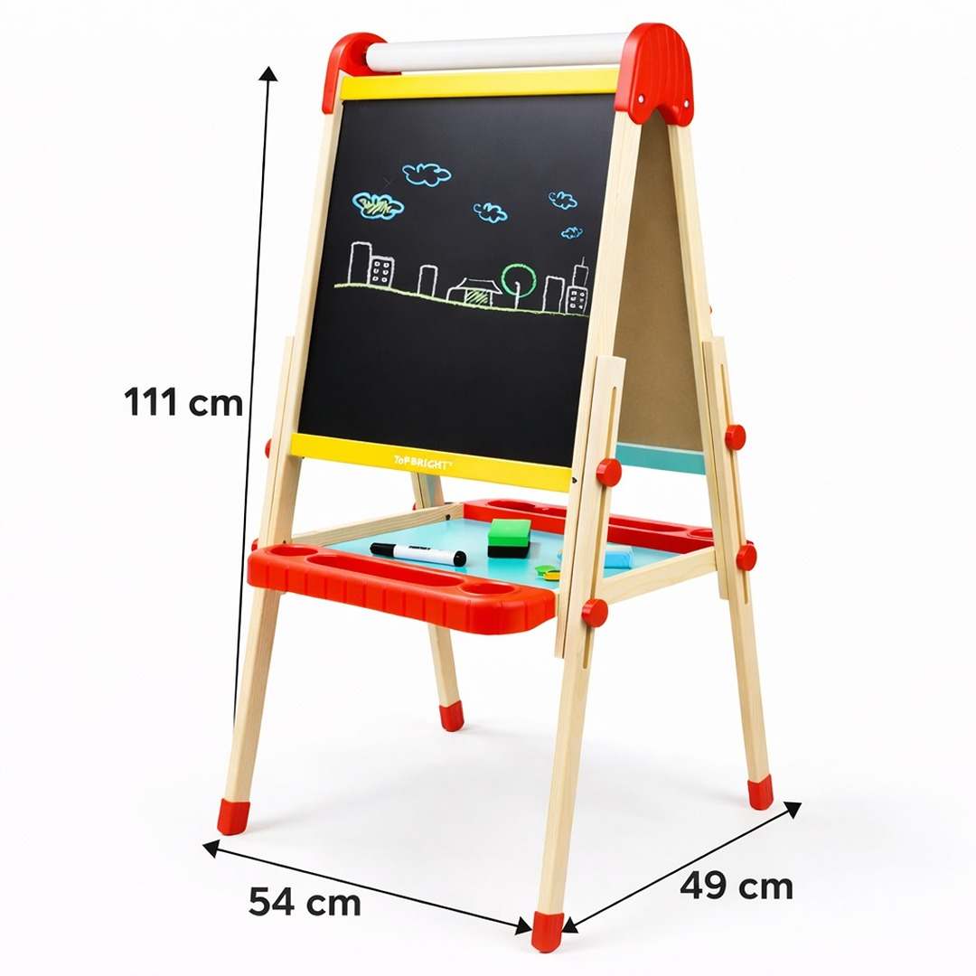 Wooden Painting Easel: The Ultimate 3 - in - 1 Creative Studio for Little Artists! - Fun Learning Store