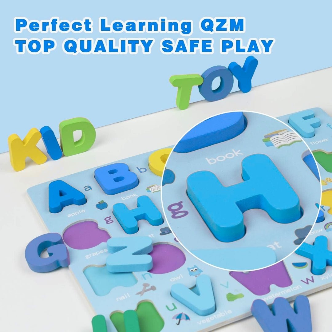 Wooden Puzzles for Toddlers – 2 - in - 1 Learning Set with Alphabet & Numbers, Colorful Educational Toy - Fun Learning Store