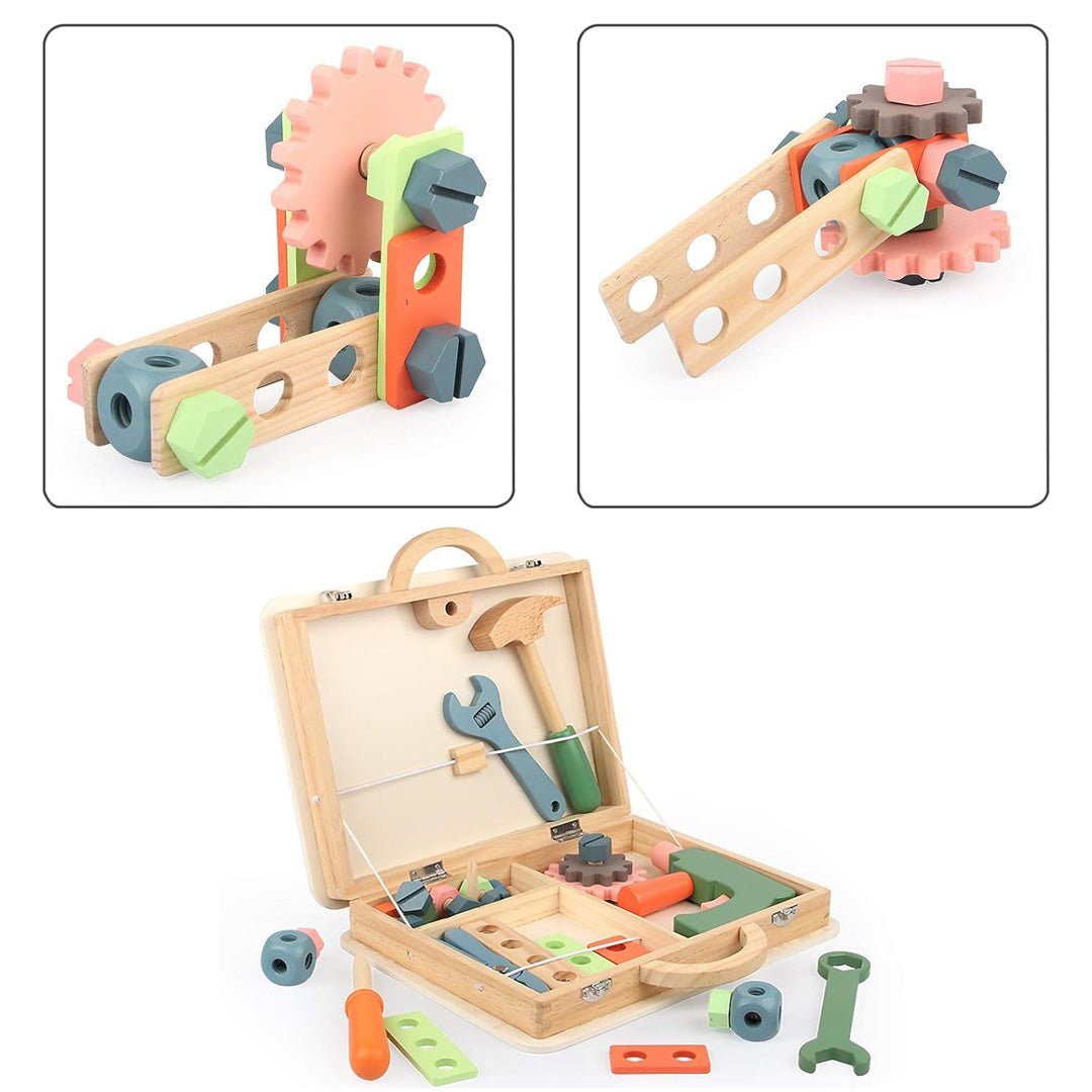 Wooden Repair Tools Bag - Fun and Educational Tool for Kids - Fun Learning Store