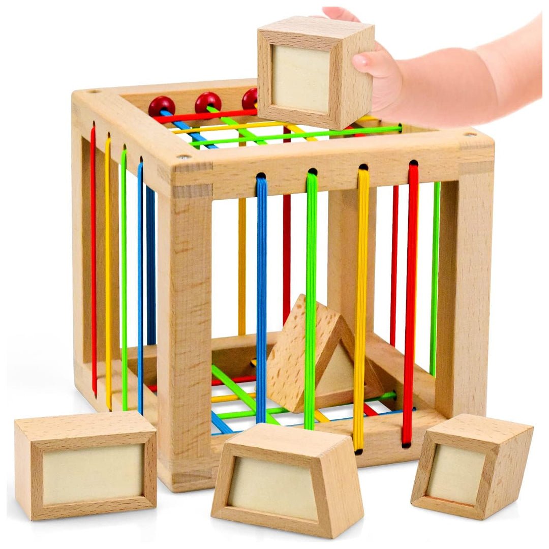 Wooden Shape Sorter Cube – Educational Toy for Toddlers and Preschoolers - Fun Learning Store