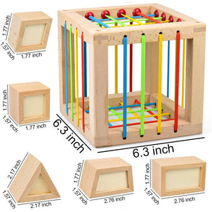 Wooden Shape Sorter Cube – Educational Toy for Toddlers and Preschoolers - Fun Learning Store