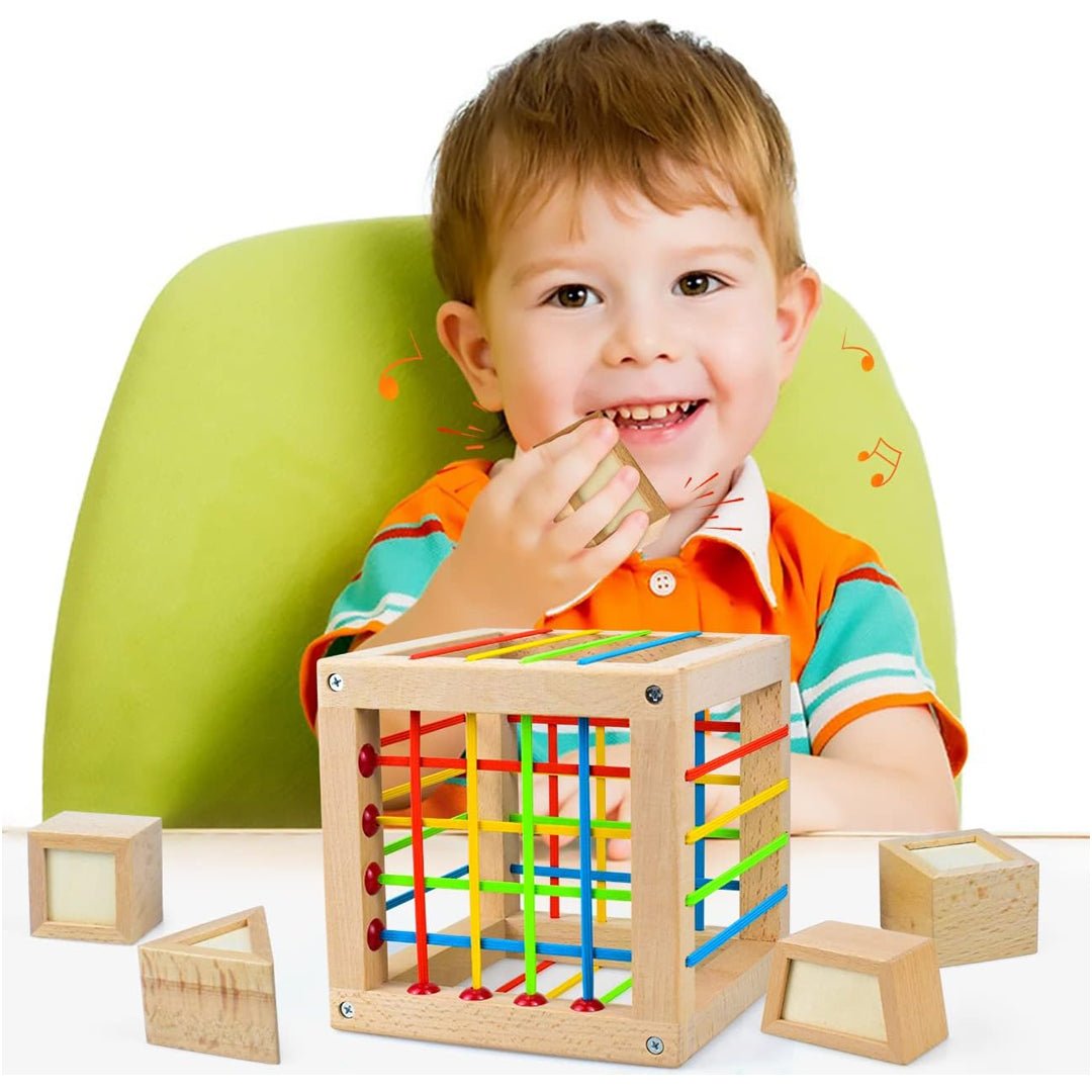 Wooden Shape Sorter Cube – Educational Toy for Toddlers and Preschoolers - Fun Learning Store