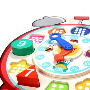 Wooden Shape Sorting Clock – Educational Toy for Kids - Fun Learning Store