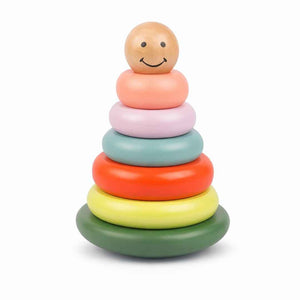 Wooden Smiling Face Tower – Fun & Educational Shaking Game! - Fun Learning Store