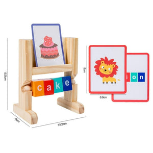 Wooden Spelling Game with Flash Cards – Fun Word Learning Toy for Kids ✏️🧠📚 - Fun Learning Store