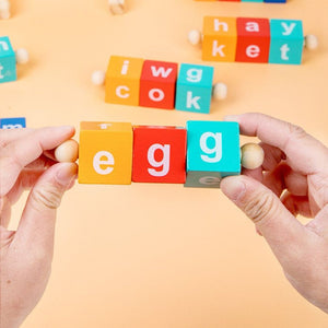 Wooden Spelling Game with Flash Cards – Fun Word Learning Toy for Kids ✏️🧠📚 - Fun Learning Store