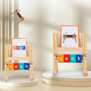 Wooden Spelling Game with Flash Cards – Fun Word Learning Toy for Kids ✏️🧠📚 - Fun Learning Store