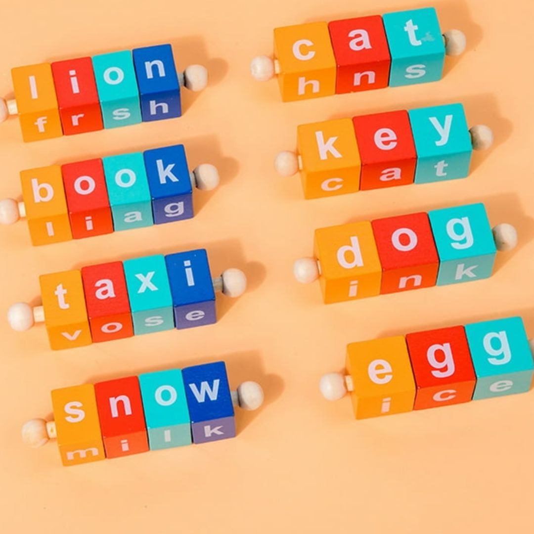 Wooden Spelling Game with Flash Cards – Fun Word Learning Toy for Kids ✏️🧠📚 - Fun Learning Store
