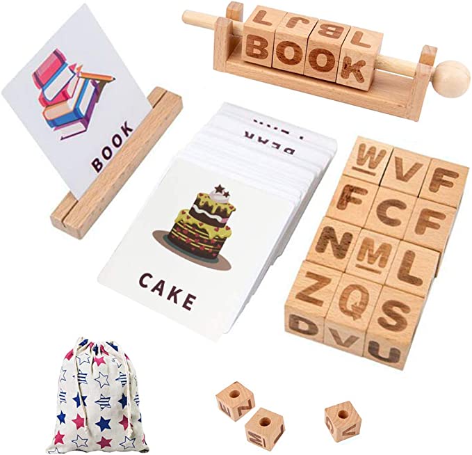 Word Pair Learning | Children's Educational Wood Block Toy - Fun Learning Store