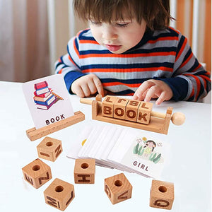 Word Pair Learning | Children's Educational Wood Block Toy - Fun Learning Store