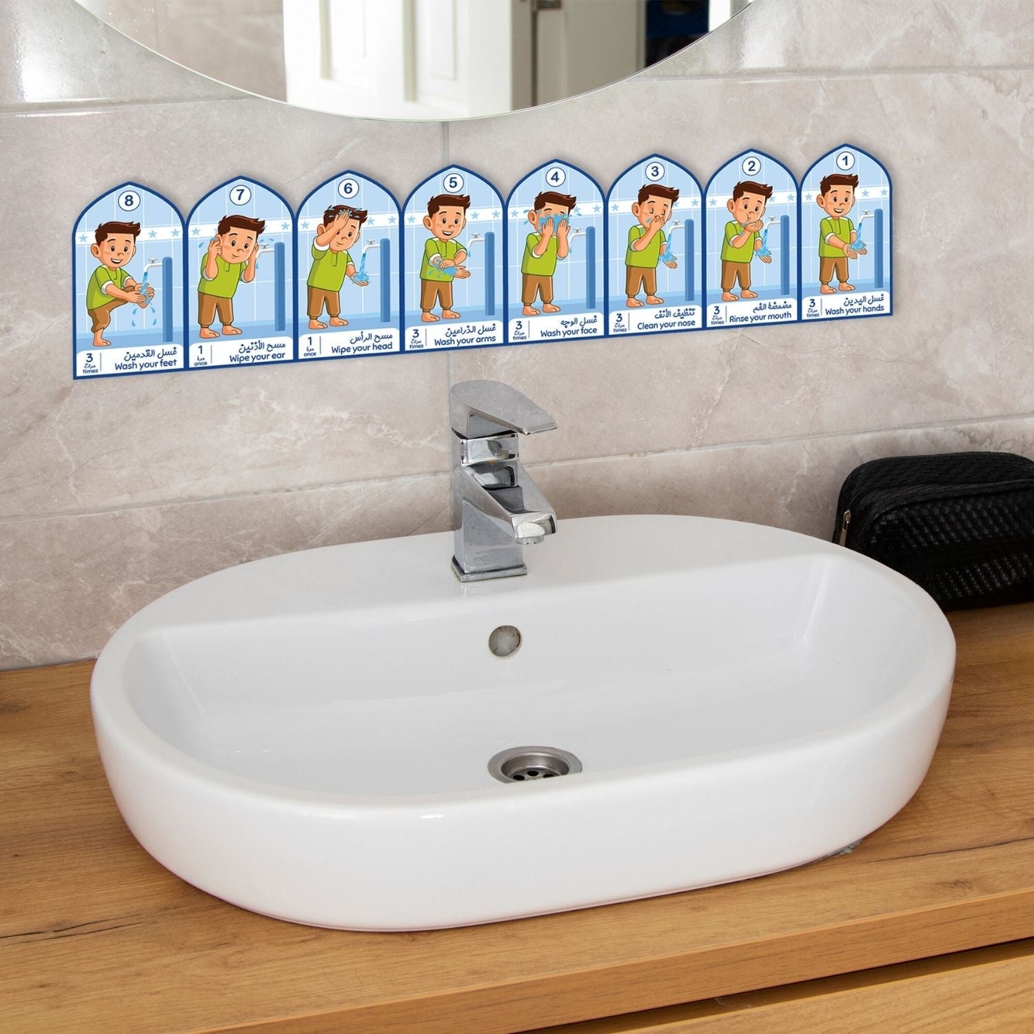 Wudu Steps Stickers for Kids - Fun Learning Store